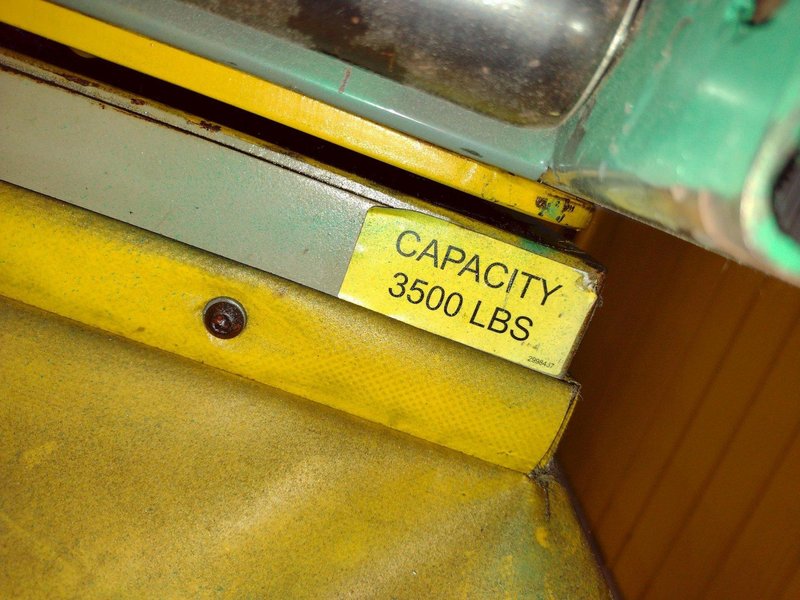 3,500 LBS X 48" X 48" SOUTHWORTH MODEL #LS4-36 HYDRAULIC SCISSOR LIFT TABLE WITH 60X48 ROLLER CONVEYOR TOP, 110 VOLT: STOCK #20924