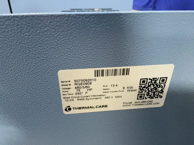 THERMAL CARE .75 HP TEMPERATURE CONTROL UNIT   -  RQE0908