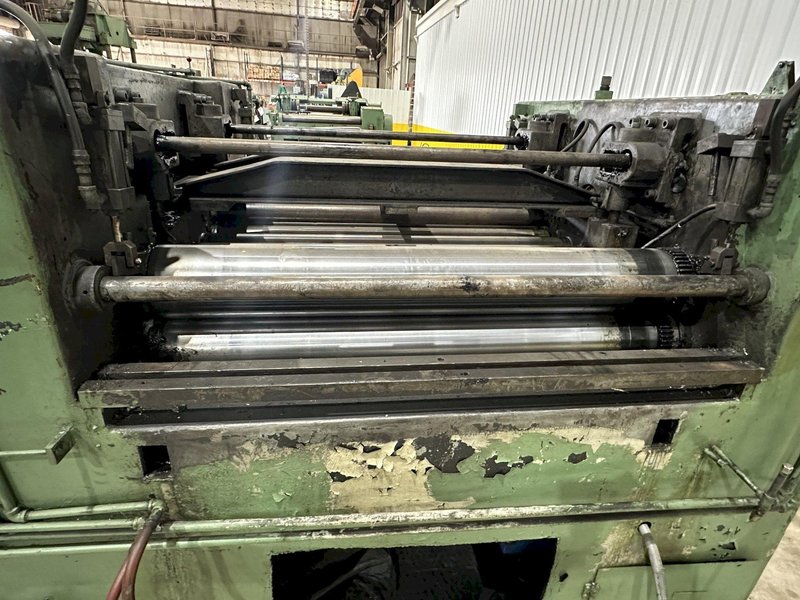 48" X 14 GAUGE AUTOMATIC FEED MODEL 13-32-48 13 ROLL STRAIGHTENER LEVELER: STOCK 19766