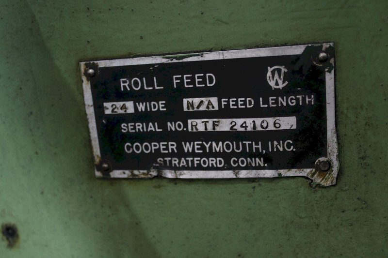 24" COOPER WEYMOUTH ROLL FEEDER STRAIGHTNER STOCK: 74135