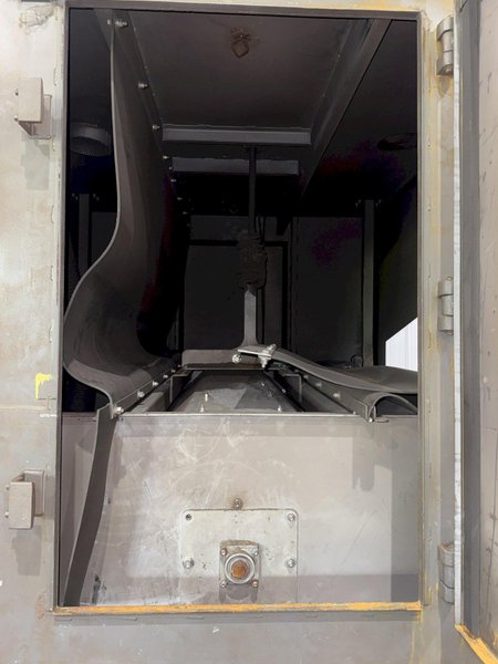 72" WIDE x 16" HIGH PANGBORN MODEL #ES1821-125 TOP &amp; BOTTOM PLATE SHOT BLAST MACHINE, WITH DUST COLLECTOR: YOBRO #25181