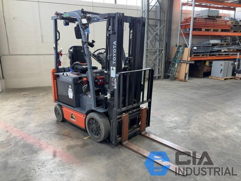 2021 - 4,000 LB. TOYOTA MODEL 8FBCU20-COMP SIT-DOWN ELECTRIC FORKLIFT