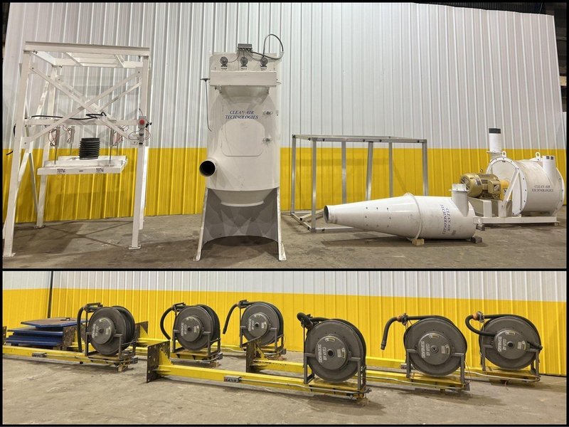 40 HP x 4 STATION CLEAN AIR TECHNOLOGIES / EUROVAC INDUSTRIAL TRANSIT &amp; BUS CENTRAL VACUUM SYSTEM: STOCK #19901