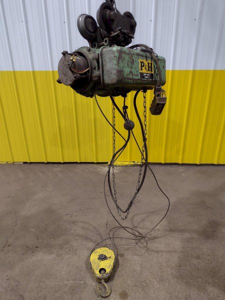 2000 LB 1 TON P&amp;H MODEL ZIP LIFT CABLE HOIST: STOCK #18897