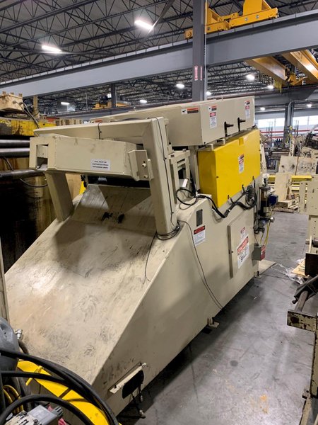 Feed Lease Coil Reel Uncoiler and Powered Coil Straightener 20,000 Lbs.