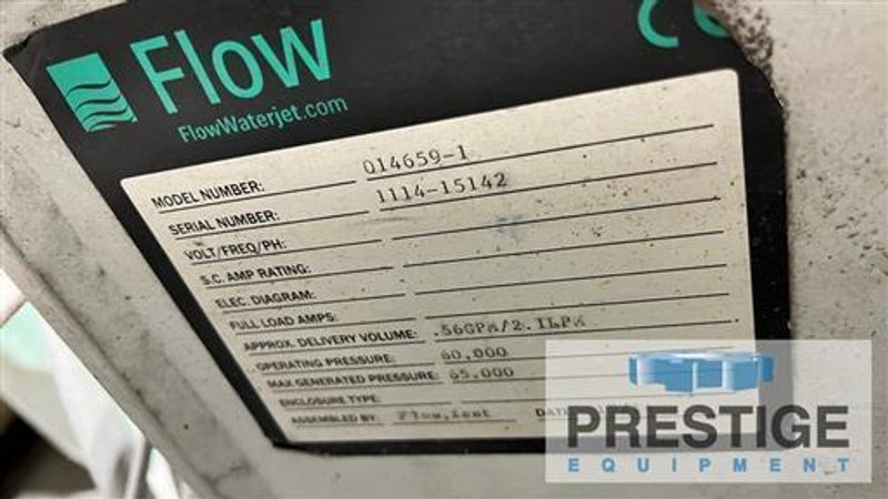 Flow 4&#039; x 4&#039; Mach 2 1313b CNC Water Jet