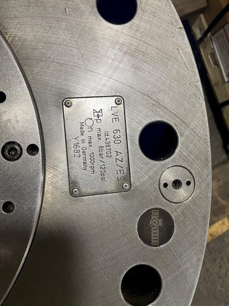 25 1/2 3 Jaw Rohm Extended Stroke Air Chuck LVE 630 AZ/EZ