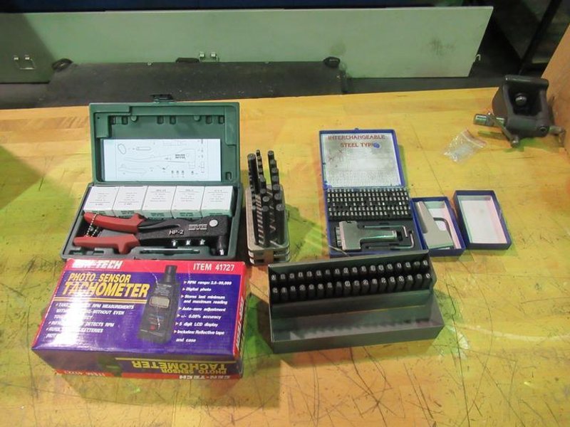 Letter &amp; Number Punches, Transfer Punches, Tachometer, Interchangeable Letter &amp; Number Punches, Rivet- Auction Item