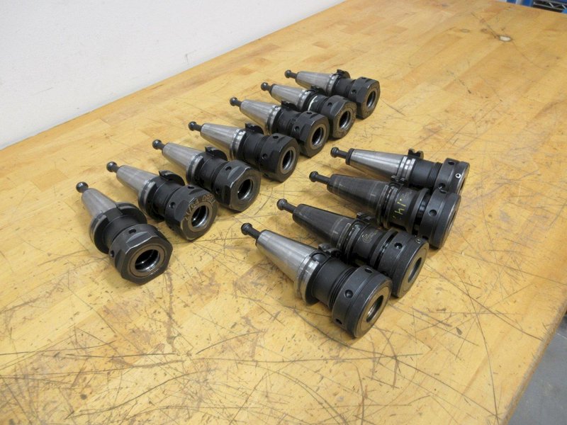 CAT40 Collet Type Tool Holders (7) Parlec 10SC3 SA100 Collet Type, (4) Command TG100 Collet Type- Auction Item