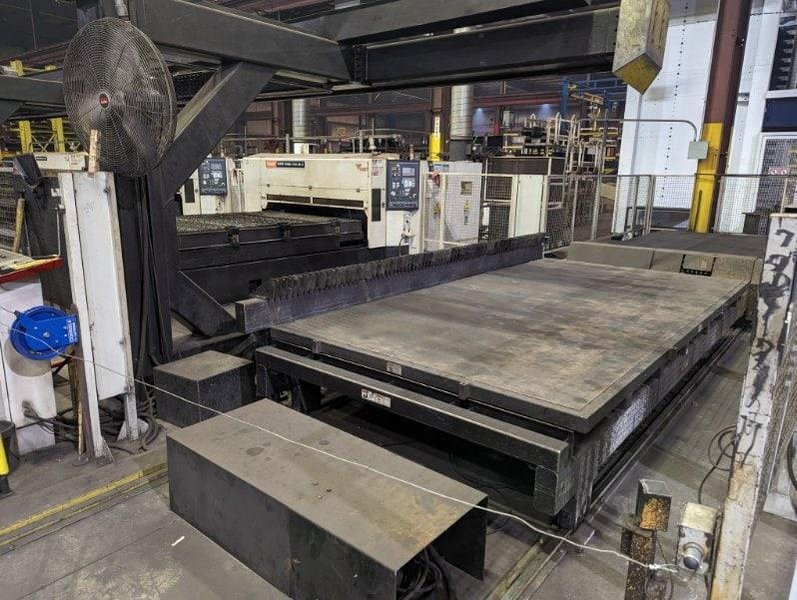 (3) 4000 Watt Mazak Super Turbo-X612 CO2 Lasers, 2006 – 6.5′ x 13′ Tables, Material Handling System