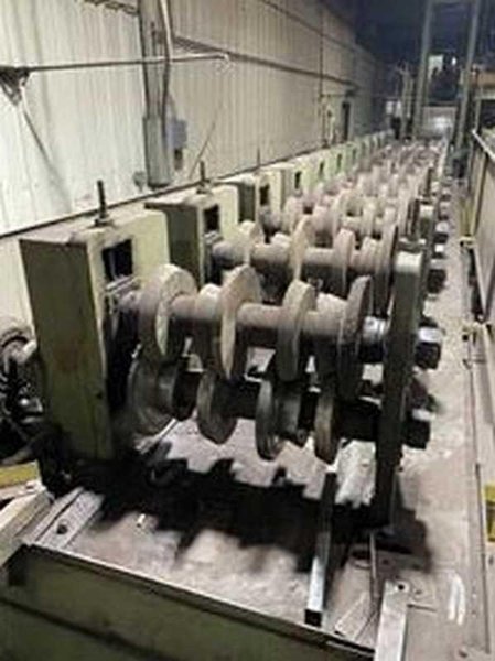 12 STAND X 30" X 3" BRADBURY ZEE PURLIN ROLLFORMING LINE. STOCK # 0423222