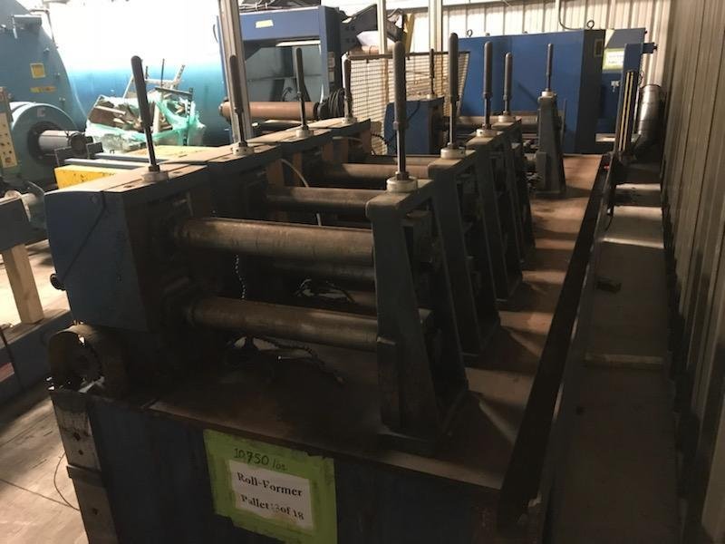 14 STAND X 3.5&quot; YODER MODEL #M2.5 ROLLFORMER LINE, NEW 1998, INCLUDES ENTRY &amp; CUTOFF: STOCK 16029