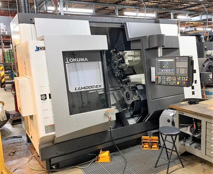 Okuma SIMUL-TURN LU4000 EX MY CNC Lathe, OSP-P300LA, Only 240 Hours, New 2018