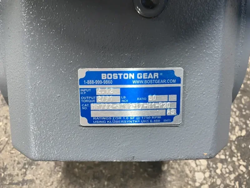 BOSTON GEAR RATIO: 50 GEAR REDUCER  -  HF732-50KF-B7-H1-P20
