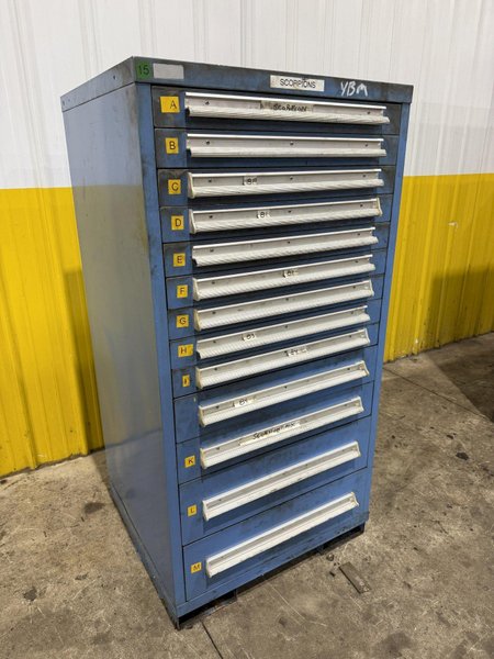 13 DRAWER x 30" x 28" x 59" HIGH LYON TOOL STORAGE CABINET: YOBRO #25394
