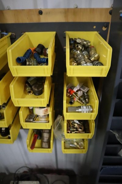 Air Hardware and Fitting in Plastic Bins- Auction Item