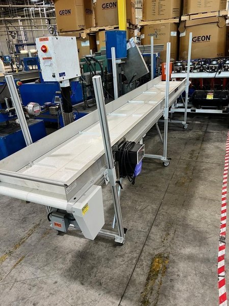 (3) 15′ x 2.5′ Cleated Belt Incline Conveyor, 2022