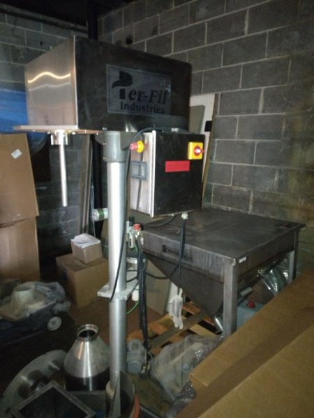 Per-Fil MF Semi-Automatic Auger Filler with Hopper and Flexible Screw Conveyor, 2011