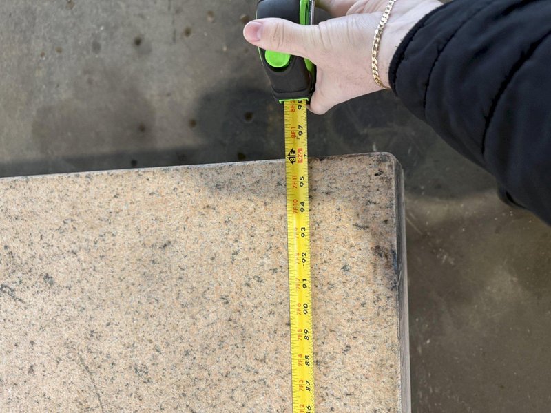 48" X 96" STARRET PINK GRANITE SURFACE PLATE WITH STAND. STOCK # 0115326