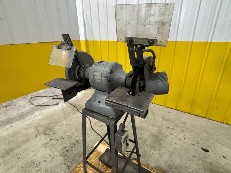 VAN DORN DOUBLE END PEDASTAL GRINDER, 110V SINGLE PHASE: STOCK #20988