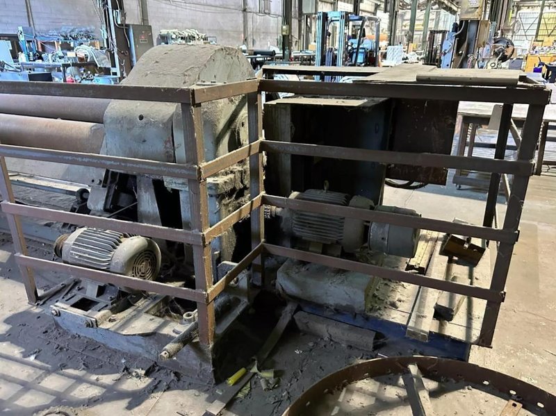 8' X 1/4" BERTSCH 3-ROLL PINCH PLATE BENDING MACHINE. STOCK # 0537426