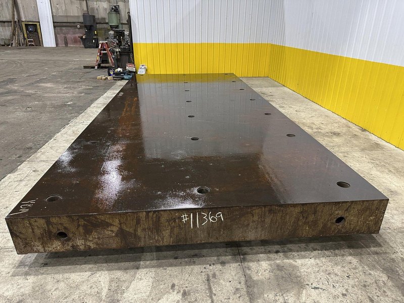 10&#039; WIDE X 23&#039; LONG X 14&quot;  HIGH LAKE SHORE HEAVY DUTY CAST LAYOUT FLOOR PLATE / TABLE: STOCK #11369