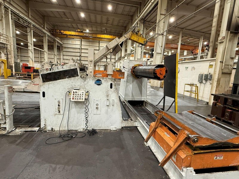 30,000 lbs. x 72 inch Coe Press Equipment "Conventional" Servo Coil Feed Line For Sale.  Can Be Seen Under Power!