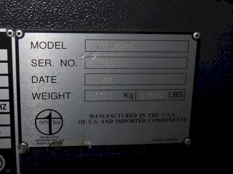 Mazak VCN 510C-HS (High Speed) CNC Vertical Machining Center, Fushion 640M, Rotary Table, Probing, 15K RPM, 48 ATC, Chip Conveyor and MORE!- Auction Item