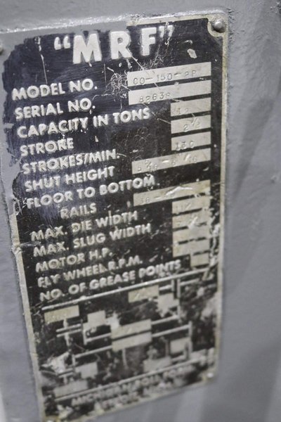 12 TON MICHIGAN CUTOFF PRESS: STOCK #71970