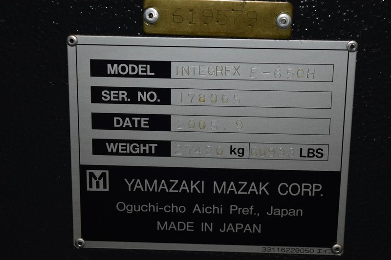 USED, MAZAK INTEGREX E-650 / 3000MM 5 AXIS TURNING AND MILLING CENTER
