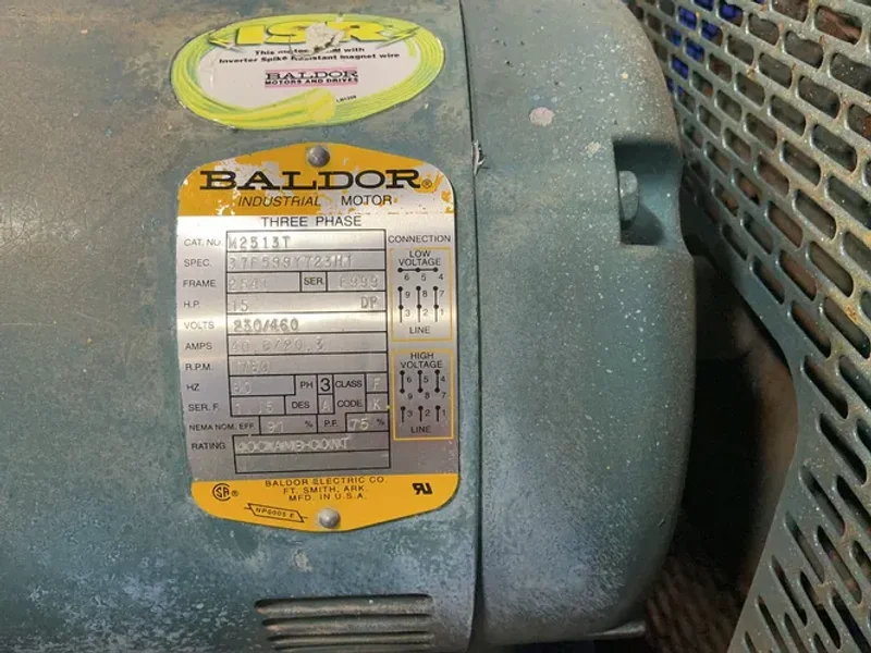 CURTIS 15 HP AIR COMPRESSOR  -  CV89D123S3N