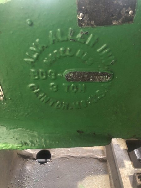 Alva Allen 3 Ton Press model BD3