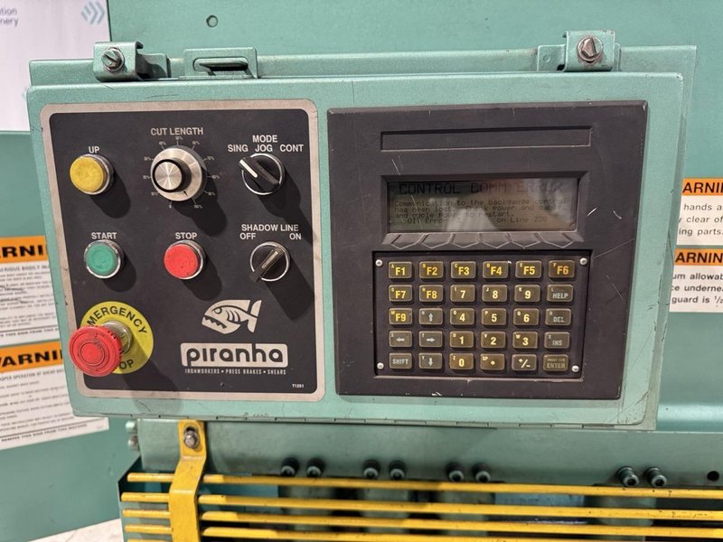 10′ X 1/4″ Piranha Model M1/4-10 Hydraulic Shear