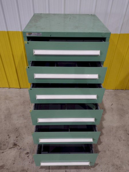 6 DRAWER VIDMAR INDUSTRIAL STORAGE CABINET 30" X 27.5" X 59": STOCK #21443 (55 AVAILABLE)