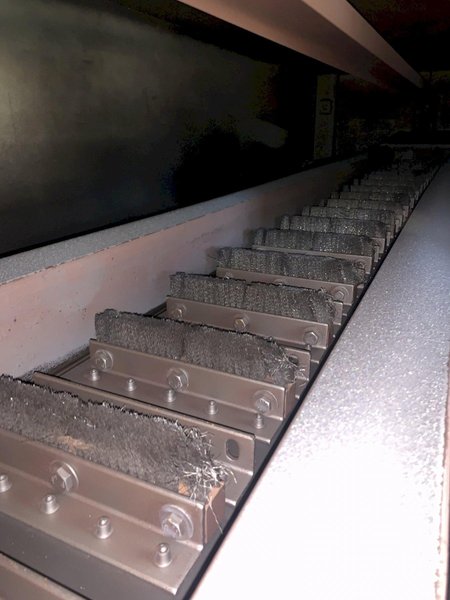 162&quot; WIDE X 6 WHEEL PANGBORN SHOT ROTOBLAST MODEL #ES-1923 TOP &amp; BOTTOM PLATE BLAST CLEANING SYSTEM: STOCK #13319