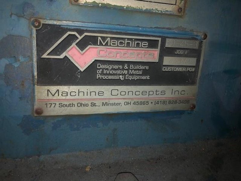 MACHINE CONCEPTS UNCOILER STOCK #2912