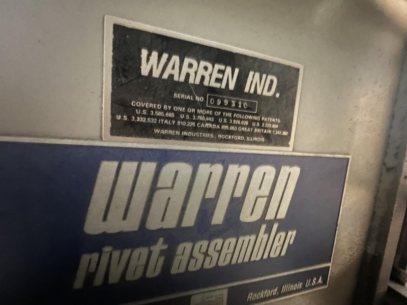 Warren Model WRA-1000 Rivet Assembly Machine