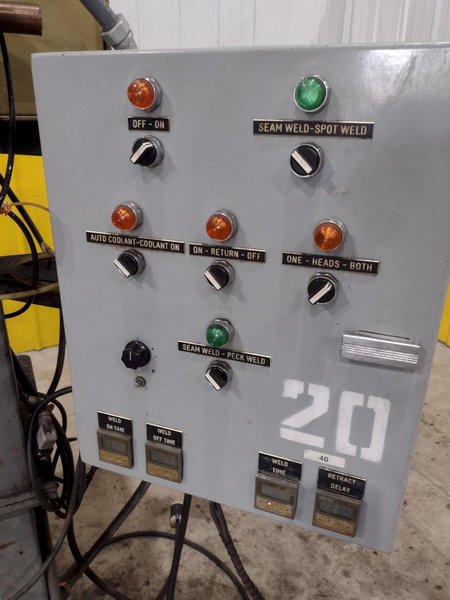 48&quot; LONGUTUDINAL SEAM WELDER WITH ROMAN WELDER &amp; ENTRON CONTROLS: STOCK #21743