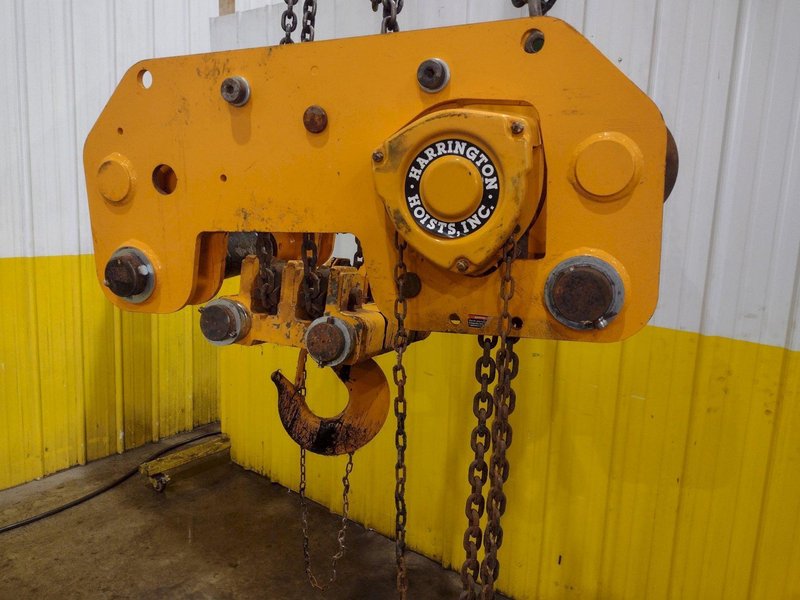 10 TON HARRINGTON MODEL #SHB100 CHAIN HOIST &amp; TROLLY: YOBRO #25079