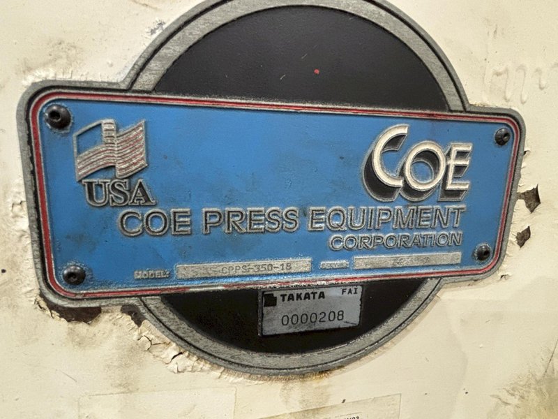 18&quot; x .310&quot; COE PRESS EQUIPMENT MODEL #CPPS-350-18 POWERED STRAIGHTENER: STOCK #23437