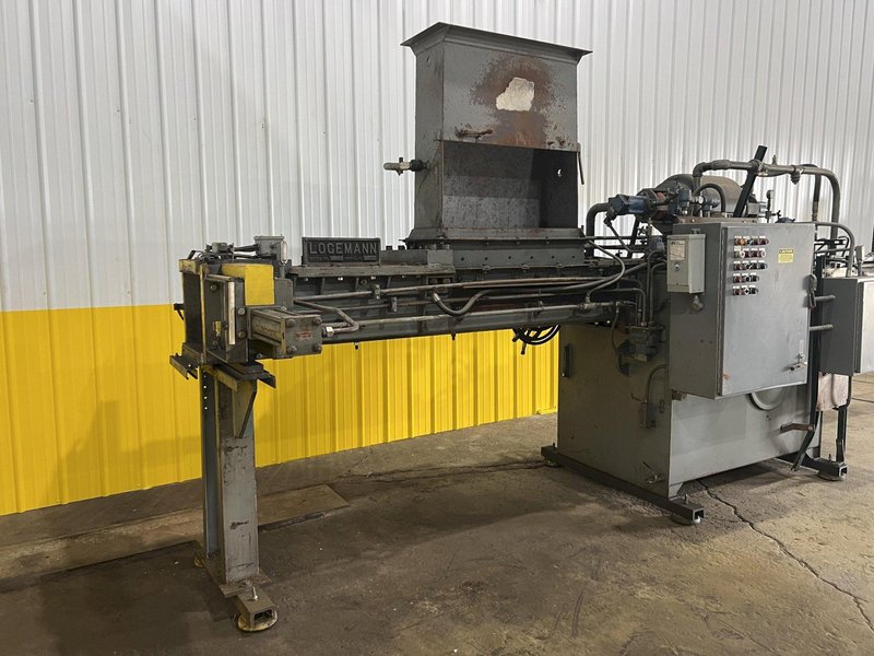 12&quot; X 12&quot; LOGEMANN MODEL #1212 HYDRAULIC SCRAP METAL BALER / BRIQUETTER: STOCK #11504