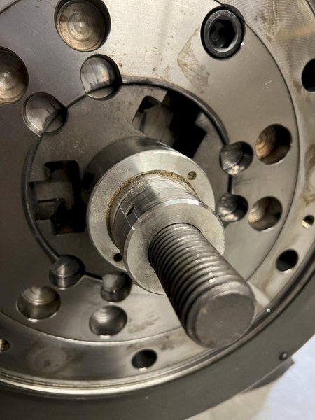 Samchully HC-21 Used 21" Closed-Center 3-Jaw VTL Power Chuck For Sale