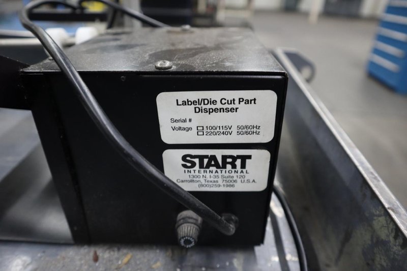 Auto Label Dispensers and 3 Shelf Rolling Metal Shop Cart- Auction Item