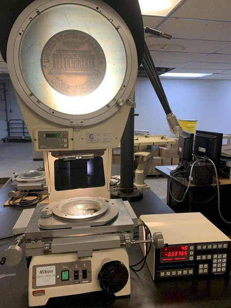 12&quot; NIKON Model V-12BD Bench Top Vertical Beam Optical Comparator, S/N 1100207.