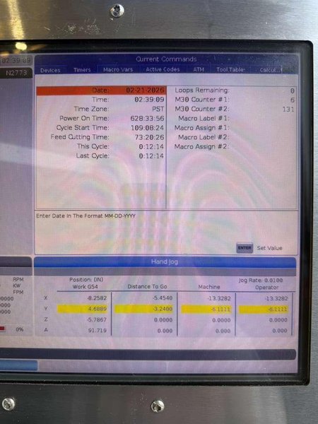 Haas DM-2 CNC Vertical Machining Center – 2018 4th Axis Mill