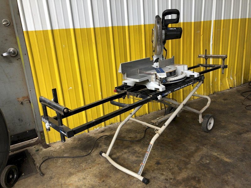 12&quot; DELTA MODEL 36-255L COMPOUND LASER MITER SAW WITH STAND: STOCK 19214