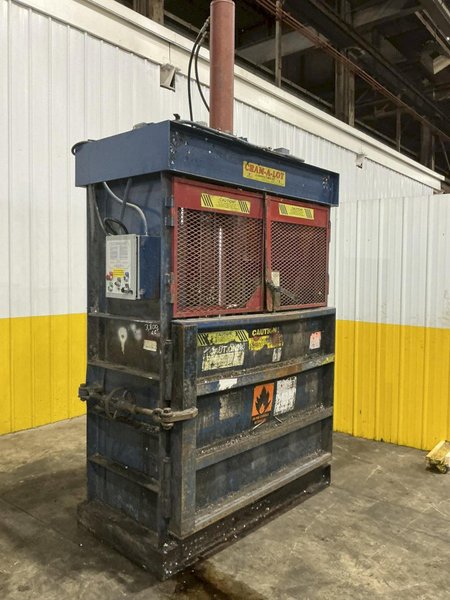 30" x 60" JV CRAM-A-LOT MODEL #60 CONT BD VERTICAL HYDRAULIC CARDBOARD BALER: YOBRO #24584