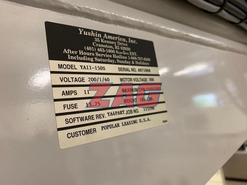Yushin Used YAII-150S Servo Robot, 100 - 220 ton Machine, 200V