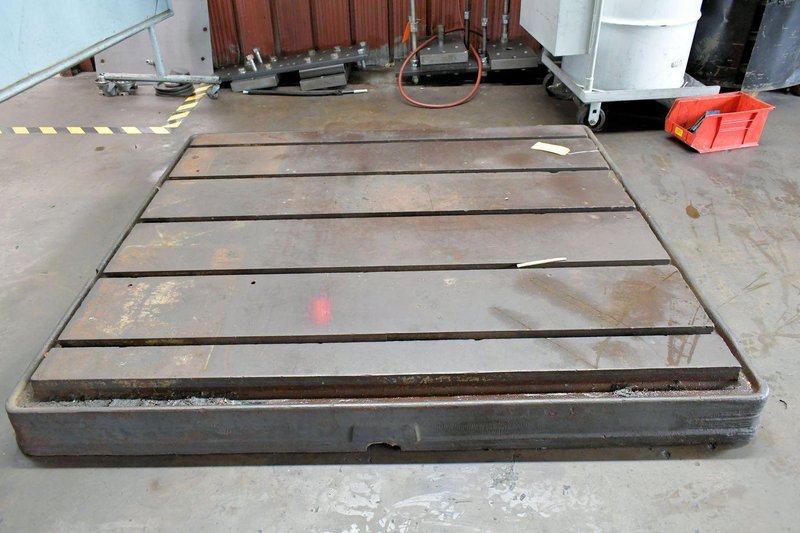 62" X 61" X 6" THICK T SLOTTED FLOOR PLATE: STOCK #78516