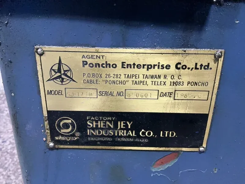 Shen Jey Industrial  18” X 36”  Sj-1704g Lathe  - Sj-1740g